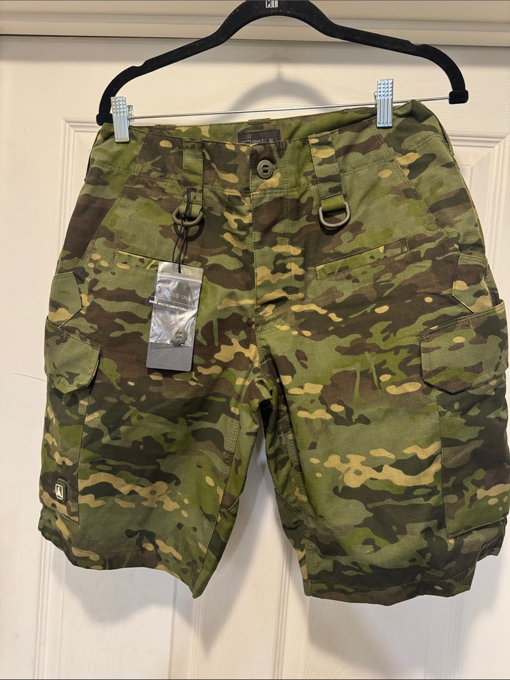 Triple Aught Design Men's Camo Cargo Shorts - Green Camouflage